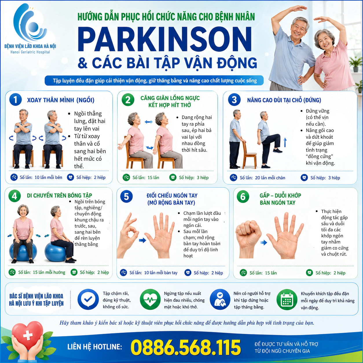 Parkinson và vai trò của tập luyện vận động trong phục hồi chức năng