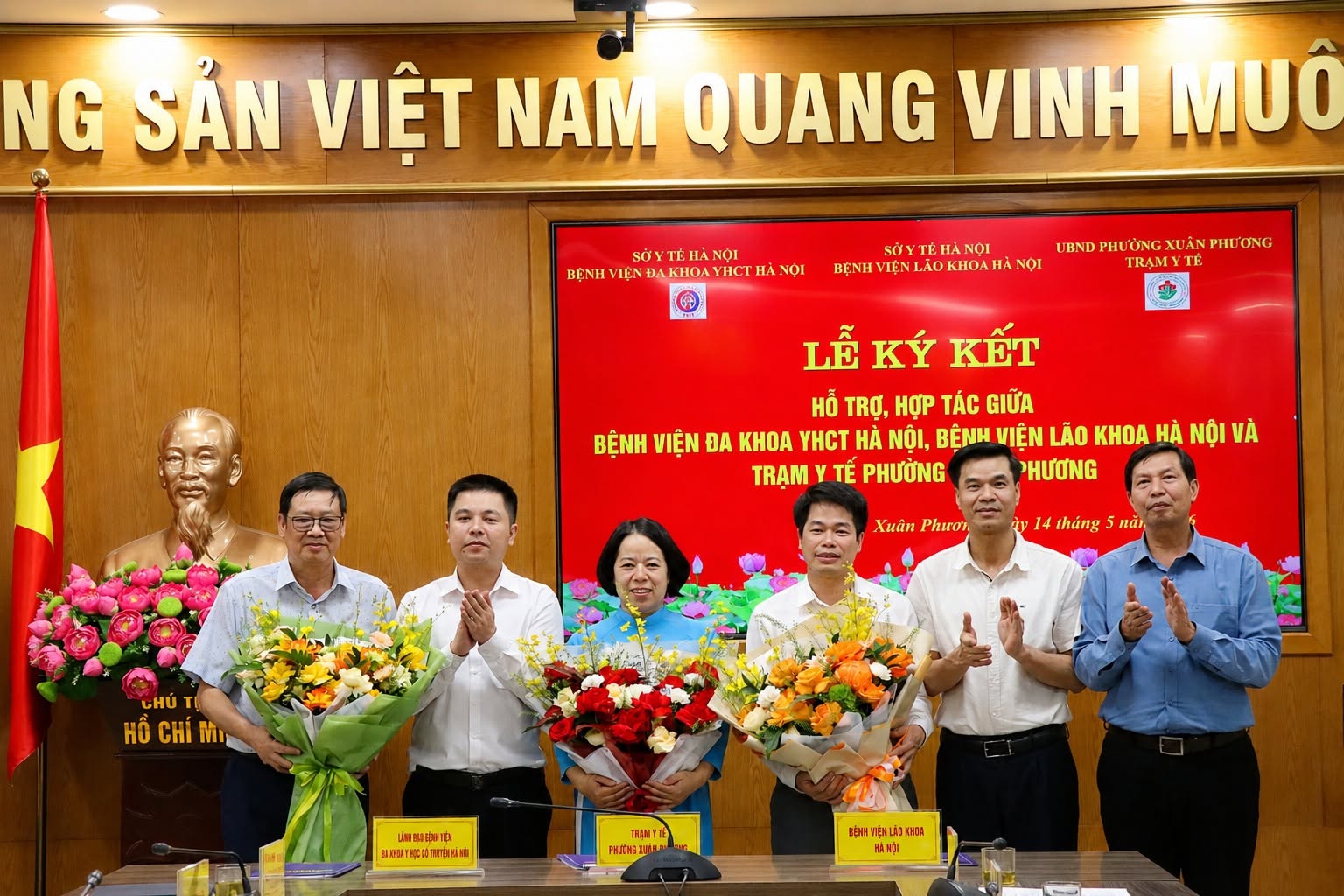 Bệnh viện Lão khoa Hà Nội cam kết đồng hành hỗ trợ chuyên môn tại Trạm Y tế phường Xuân Phương